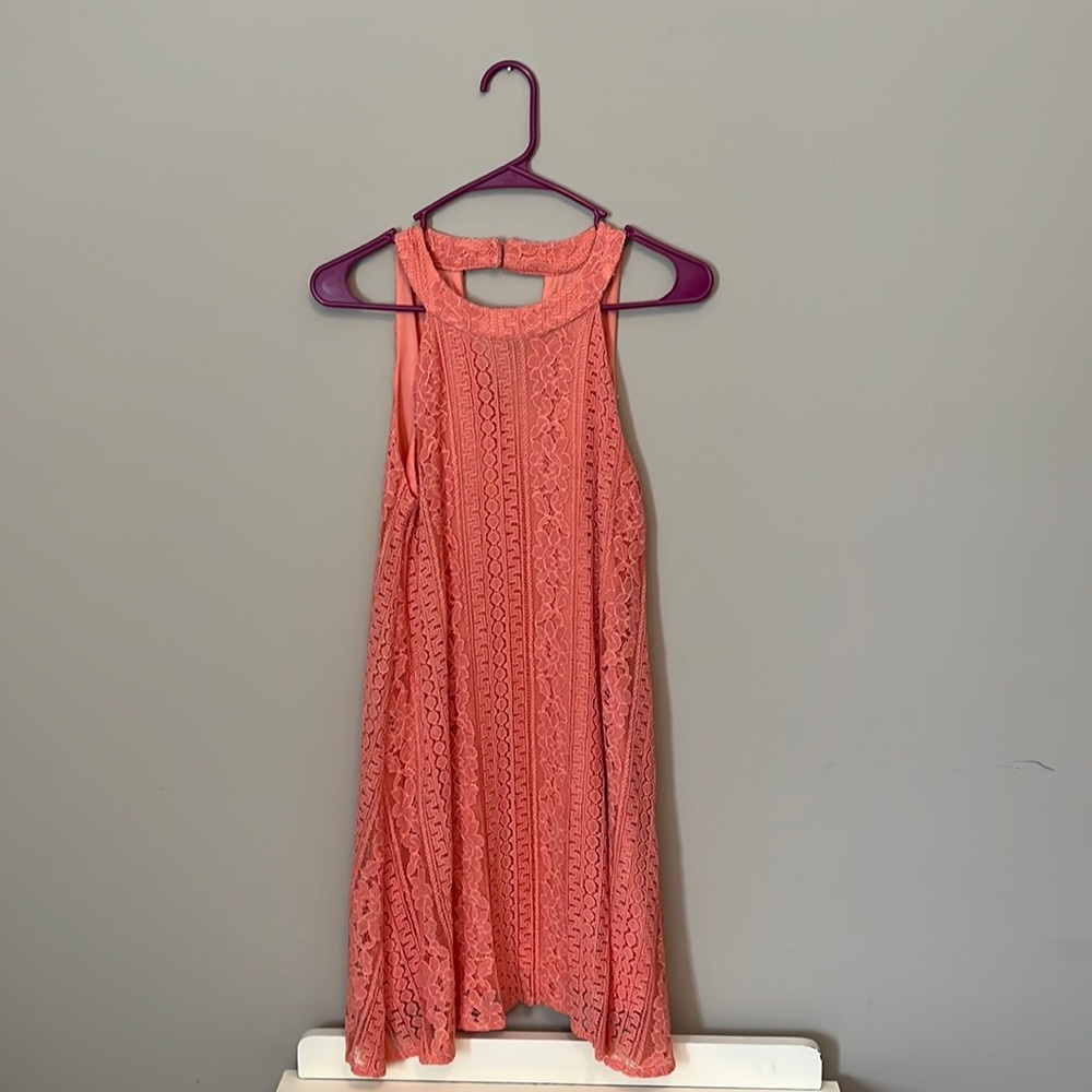 Cute pink dress with lace